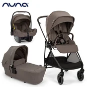 nuna otroški voziček 3v1 ixxa™ next + lytl™ + pipa™ next chestnut