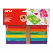 APLI Štapići za jelo, drvo, jumbo, Creative, razne boje 13269