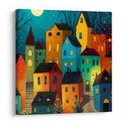 Slika praznične luči v mestu - 70x70
