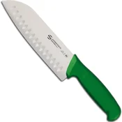 shumee Santoku nož z brusnim krogličnim brušenjem SUPRA COLORE HACCP 180/310 mm - zelen