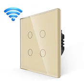 BingoElec Cetvoropolni WiFi touch prekidac, Zlatni
