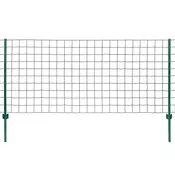 VIDAXL komplet ograje in stebričkov iz jekla (20x1.2m), zelen