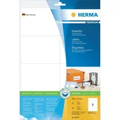 HERMA KAKOVOSTNE UNIVERZALNE nalepke HERMA 8645, 105 X 74 MM, BELE, 80 KOSOV