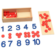 Set za igru Smart Baby - Drveni brojevi, žetoni, karte