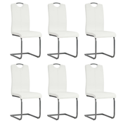 vidaXL Jedilni stoli 6 kosov umetno usnje 43x55x100 cm bele barve