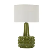 Bela/zelena keramična namizna svetilka s tekstilnim senčilom (višina 51,5 cm) Gress – Mauro Ferretti