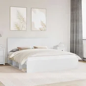 vidaXL vidaXL Konstrukcija postelje Bela 200 x 200 cm Masivno borovo les, (5000103892)