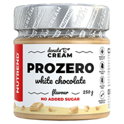 Nutrend DeNuts Cream Prozero with white chocolate 250 g, bela čokolada