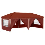 Vidaxl Zložljivi šotor za zabave 575 x 288 x 245 cm Terakota