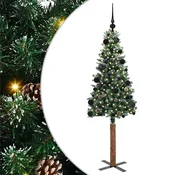 Vidaxl Ožja jelka med 150 LED Zelena 150 cm PVC in trden bor