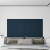 vidaXL Zidne ploče 12 kom plave 90 x 15 cm baršunaste 1,62 m2