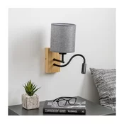 Brilagi - LED zidna lampa NUBILA WOOD 1xE27/25W/230V + LED/3W hrast/siva