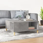 Stolic za kavu boja betona 80 x 80 x 36,5 cm konstruirano drvo