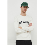 Bombažen pulover Pepe Jeans Raven moški, bež barva