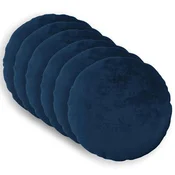 Vidaxl Prevleka za blazino 6 kos HEERLEN Temno modra Premer 30 cm