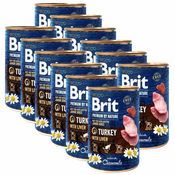 Konzervirana hrana Brit premium by Nature Turkey & Liver 12x400 g