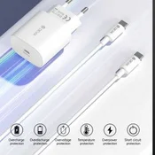 DEVIA Kućni Punjač PD Set sa Type-c Cable 25w/ bela