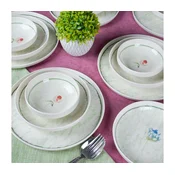 Jedilni set 18 kosov zelena/porcelan