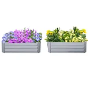 Homestar Set cvetličnih korit 2 kosa 100x100x30 cm sivo
