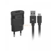 RivaCase hišni polnilec VA4111 1A + podatkovno polnilni kabel MicroUSB