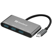 Sandberg USB-C to 3x USB 3.0 + PD Hub
