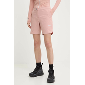Kratke outdoor hlače Jack Wolfskin Hiking Alpine boja: ružičasta, bez uzorka, srednje visoki struk