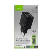 Bavin punjac 20W PD type C + kabl type Lightning crna ( 90068 )