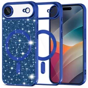 TPU gel maskica Techsuit Luxury Glitter MagSafe za iPhone Air - deep blue