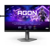 AOC Gaming monitor Agon Pro AG256FS, 25, 1920x1080, IPS, 390Hz, 0.3 ms, RGB, FreeSync, Pivot, Crni