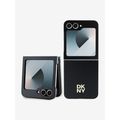 DKNY PU Leather Stack Logo Zadní Kryt pro Samsung Galaxy Z Flip 6 Black Ovitek za telefon Vijolična