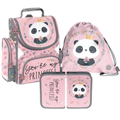 Paso Šolska torba Panda za deklice s pandami