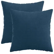 vidaXL Prevleka za blazino 2 pcs HEERLEN Temno modra 45 x 45 cm