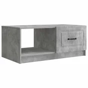 Klubska miza Betonsko siva 90 x 50 x 37 cm Inženirski les