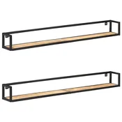 Vidaxl Stenske police 2 kosa 160 cm robusten mangov les