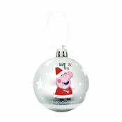 Glob de Craciun Peppa Pig Cosy corner Srebrna 6 kom. Plastika (O 8 cm)