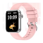INF Pametna ura s funkcijo Bluetooth za klicanje in spremljanje zdravja - srebrna Pink, (21644849)