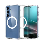 Ovitek Spigen Ultra Hybrid MagSafe, prozorna bela - Samsung Galaxy S25+ (ACS08981)