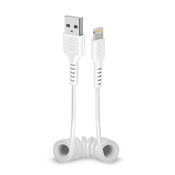 SBS USB - Lightning Kabel bel 17-50 cm TECABLEUSBIP589SW Polnilni in kabel, podatkovni spiralno