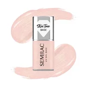 Semilac Skin Tone polprozoren hibridni podlak za nohte Glitter Peach 7 ml