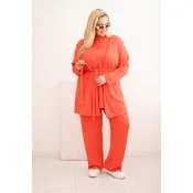 Kesi Three-piece womens Plus Size set raspberry