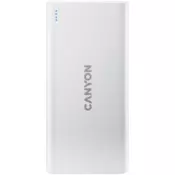 Prijenosna baterija Canyon - CNE-CPB1006W, 10000 mAh, bijela