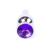 Gardj Europe Plug-Jewellery Srebrni BUTT PLUG – vijoličen