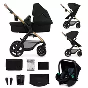 Kinderkraft Kolica za bebe 3u1 Moov 2, Crna