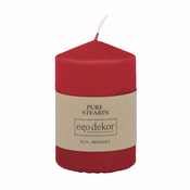 Rdeča sveča Eco candles by Ego dekor Top, čas gorenja 25 h