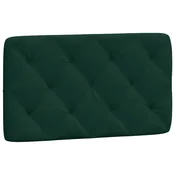 Vidaxl Blazina za vzglavje temno zelena 90 cm žamet