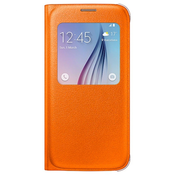 SAMSUNG originalen etui / ovitek S-View za Galaxy S6 - oranžen EF-CG920POEGWW