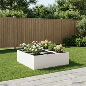 vidaXL Vrtni lonček Bela 100 x 100 x 50 cm Mlinjeni jeklo