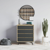 HANAH HOME Komoda Suvera Oak Anthracite
