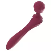 Lonely - vibrator masažer ukrivljen - rdeč