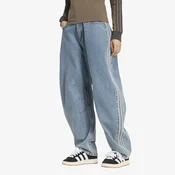 Hlače adidas High Rise Barrel Leg Denim Jeans Worn Blue Denim 29/32